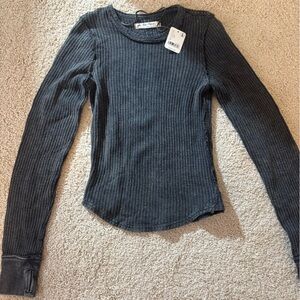 We The Free Black Long Sleeve Top